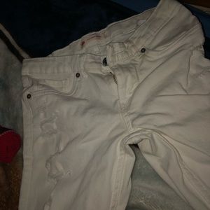 10-12(age) white skinny jeans